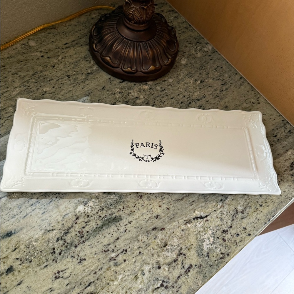 Source Unknown White Decorative Tray